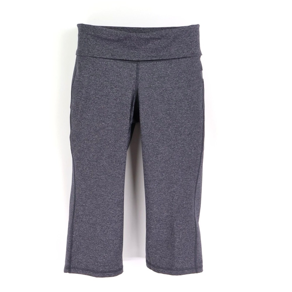 Old Navy Activewear Fitted Capri Pants Womens Size S Gray Heathered Stretch